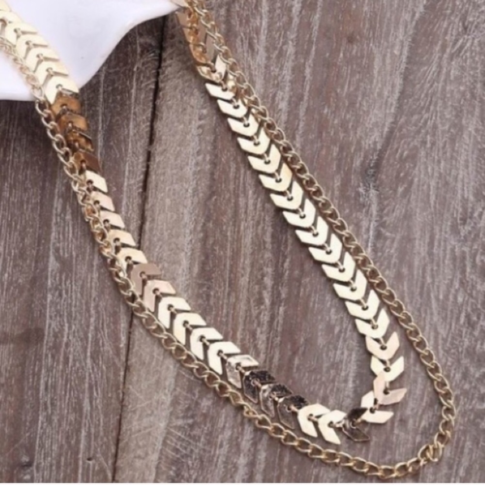 🌟Double Layer Trendy Choker Aircraft Necklace🌟 - Picture 2 of 6